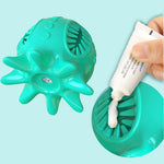 rubber dog squeaky octopus chew toy for teeth cleaning