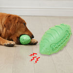 rubber squeaky rugby ball for dogs